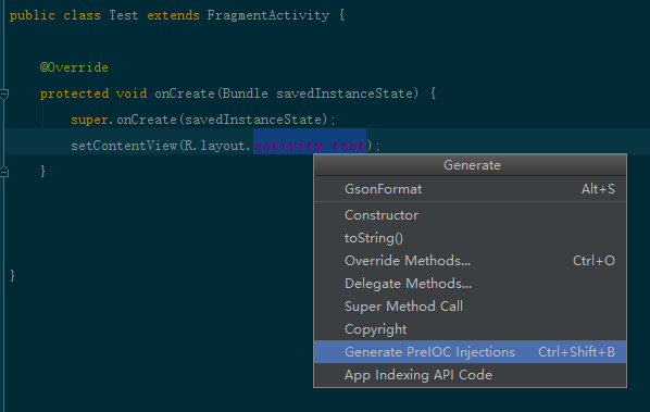 选择Generate PreIOC Injections